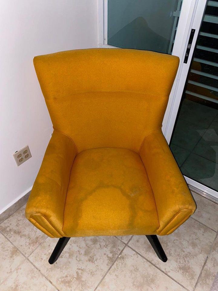 butaca antes de la limpieza de butaca